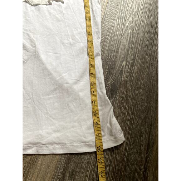 Eddie Bauer Cotton Silk Ruffle Tank Top White Small Natural Fiber 90s Minimalist - Picture 6 of 6